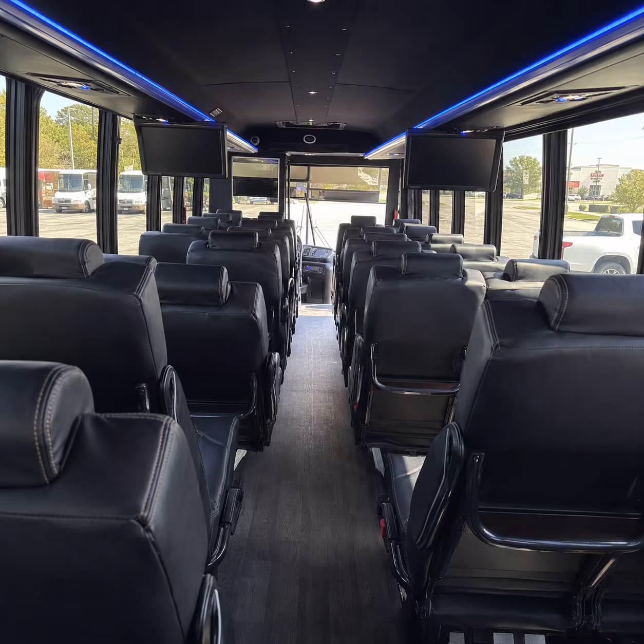 boulder 25 passenger minibus interior
