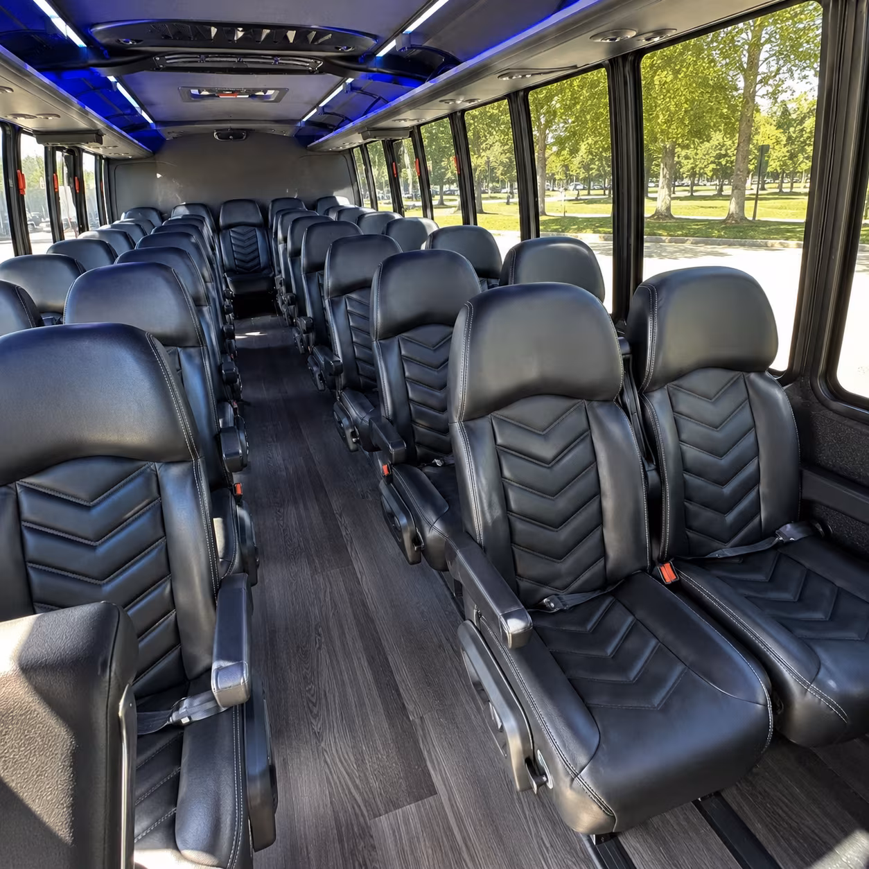 boulder 28 passenger minibus inside