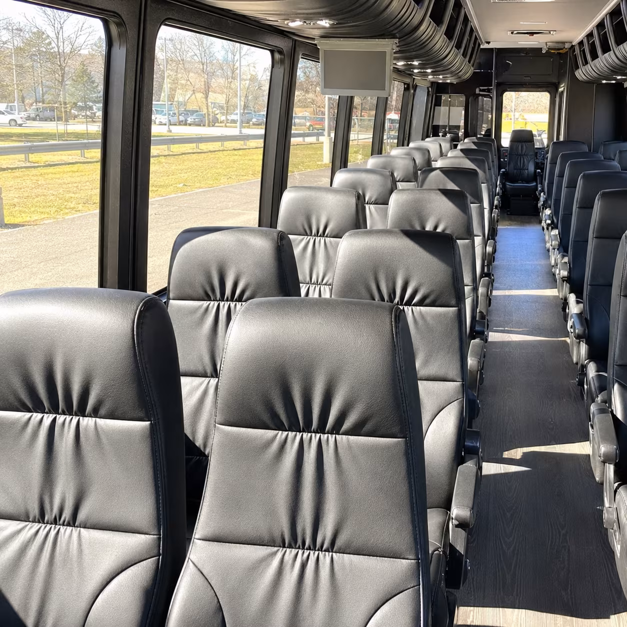 boulder 28 passenger minibus interior