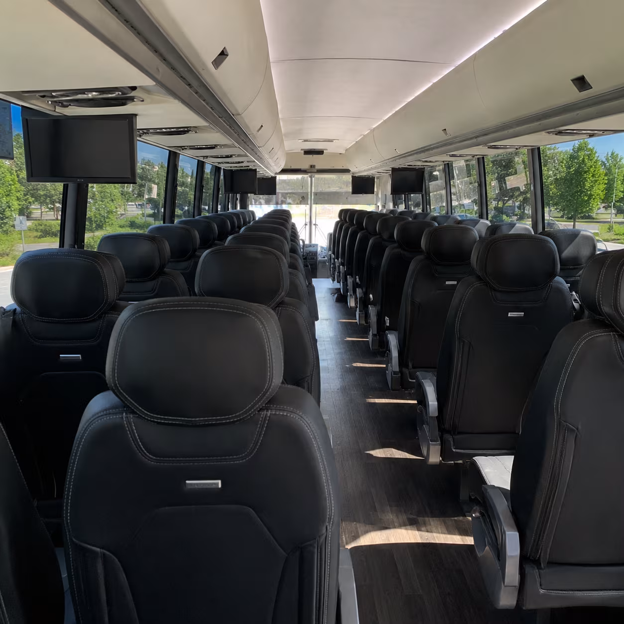 boulder 56 passenger charter bus interior