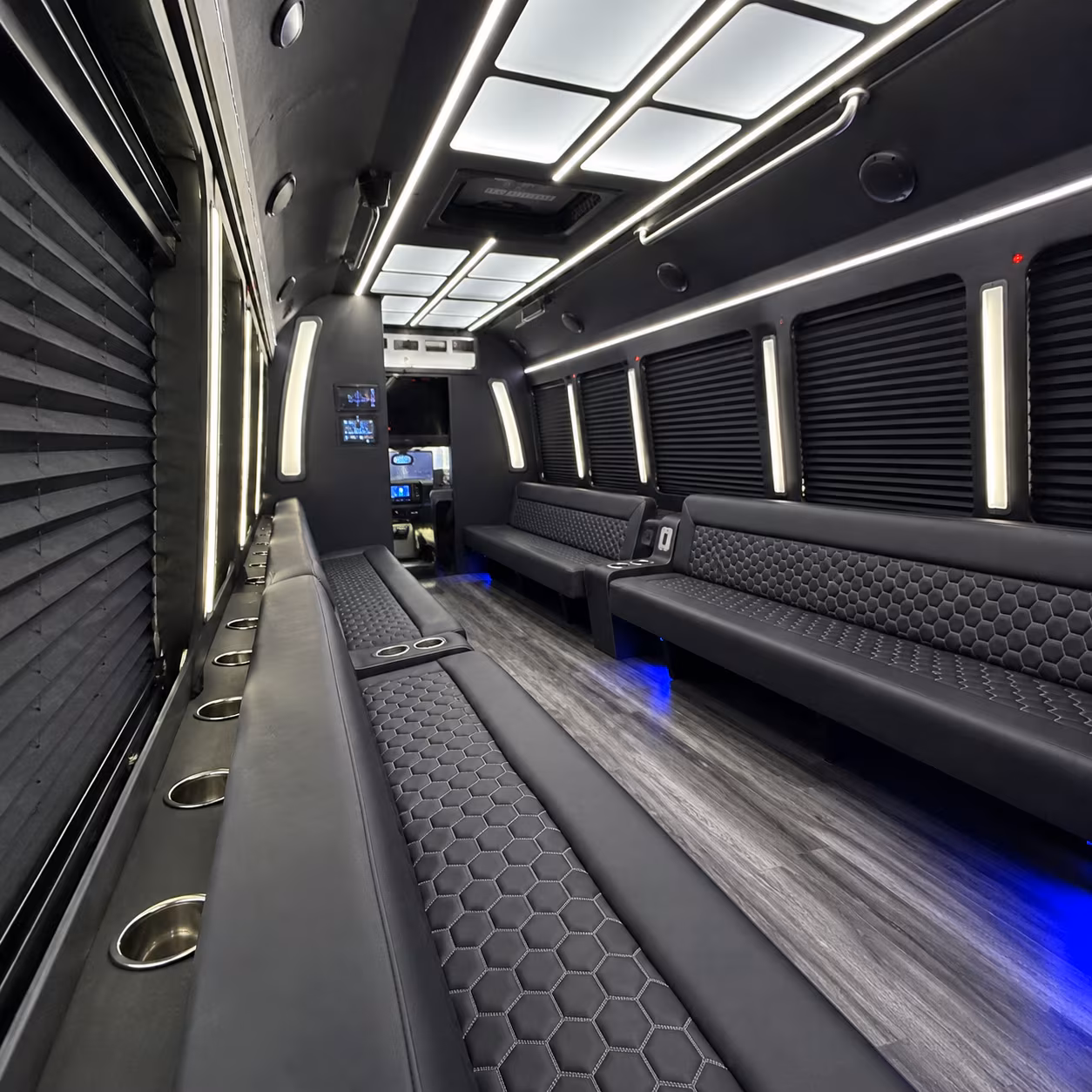 boulder party bus rental interior